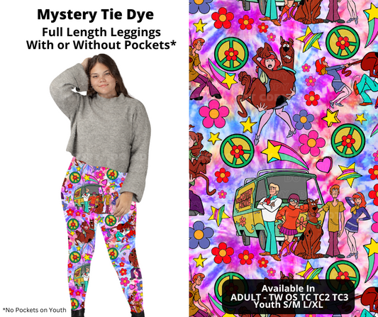 Preorder! Closes 12/2. ETA Feb. Mystery Tie Dye Full Length Leggings w/wo Pockets