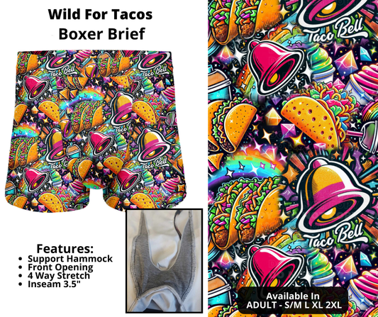 Preorder! Closes 12/12. ETA Feb. Wild For Tacos Boxer Briefs