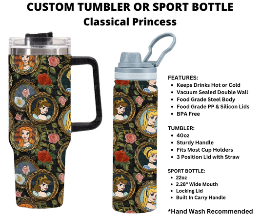 Classical Princess Custom Tumbler