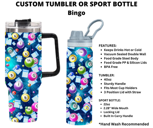 Bingo Custom Tumbler