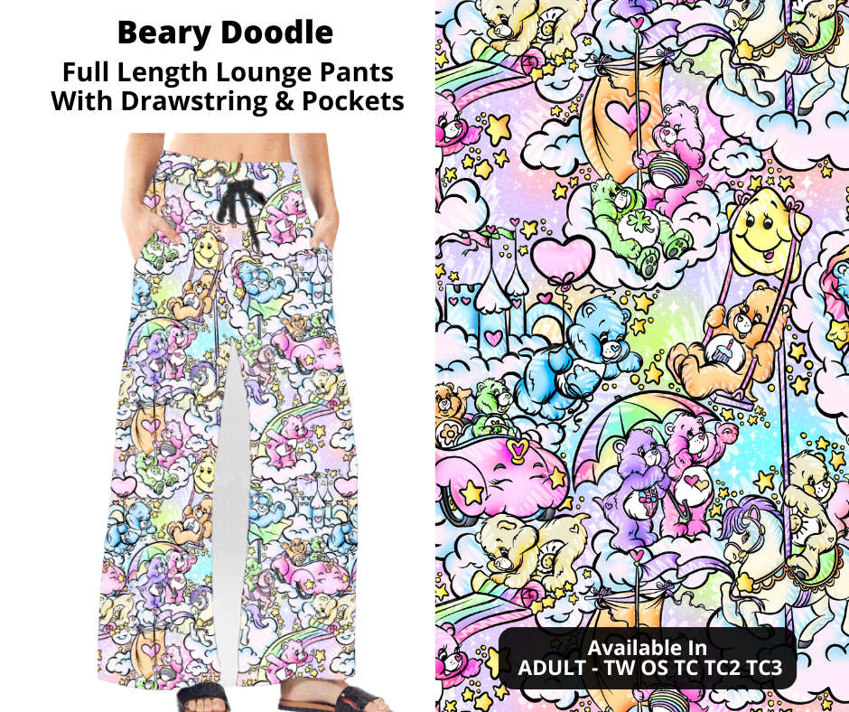 Preorder! Closes 12/2. ETA Feb. Beary Doodle Full Length Lounge Pants