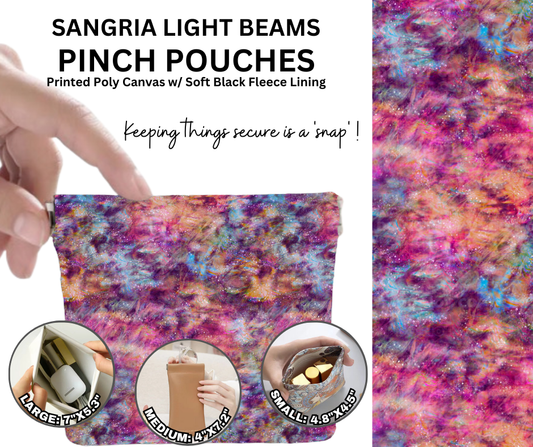 Preorder! Closes 12/5. ETA Feb. Sangria Light Beams Pinch Pouches in 3 Sizes