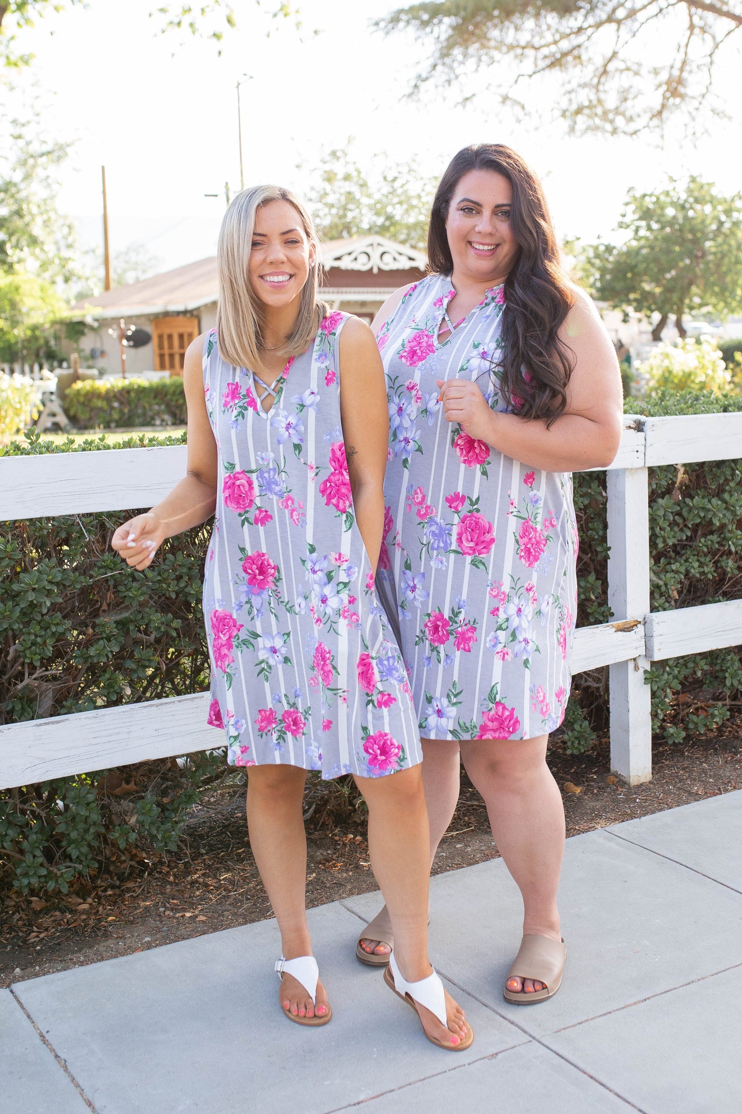 Floral Path Tunic Dress