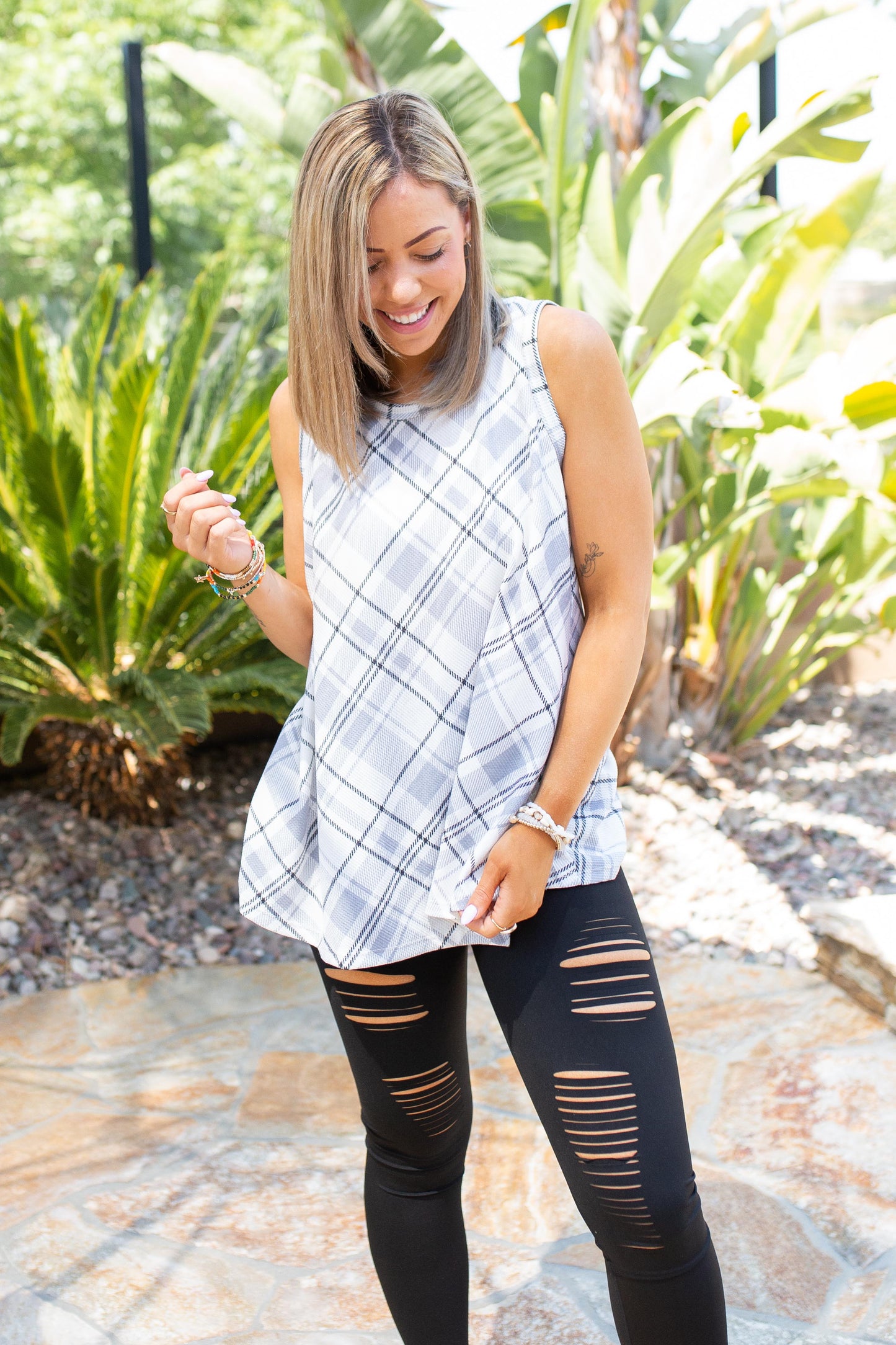 Plaid to Meet You Tank