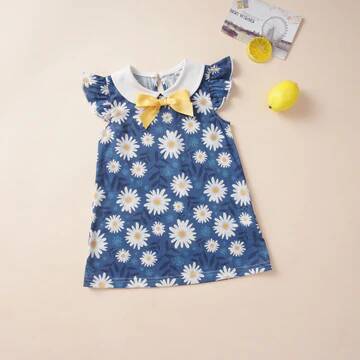 Baby Girl Daisy Floral Dress — 0-3M