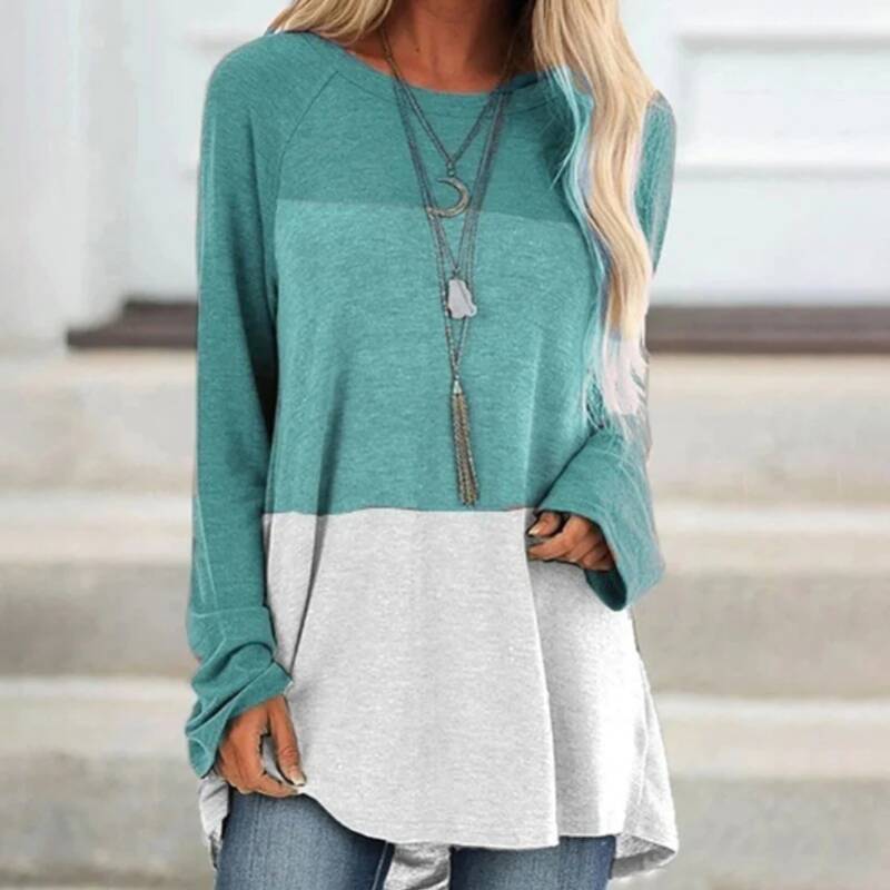 Colorblock Long sleeve top — XL / Light Green