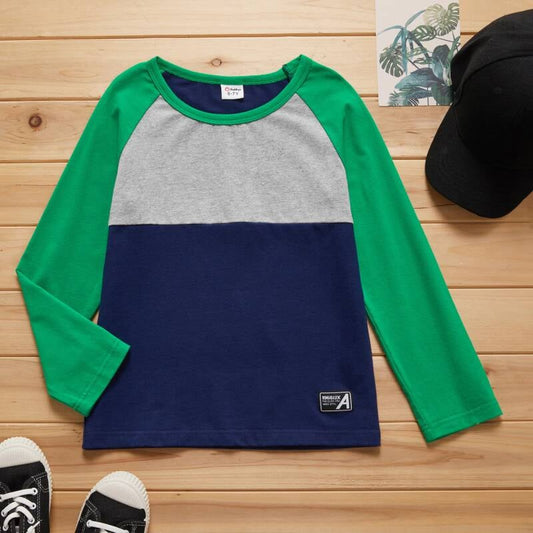 Long Raglan Sleeve Colorblock long sleeve top