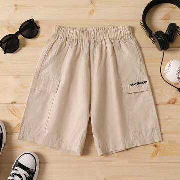 Pocket Design Elasticized Cargo Shorts