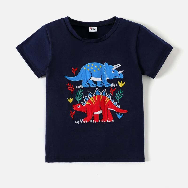 Dark blue Dinosaur tee