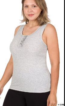 Plus size Ribbed Tank top