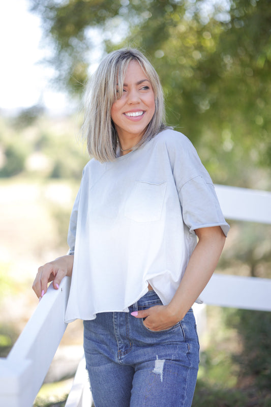 Silver Gradient Short Sleeve