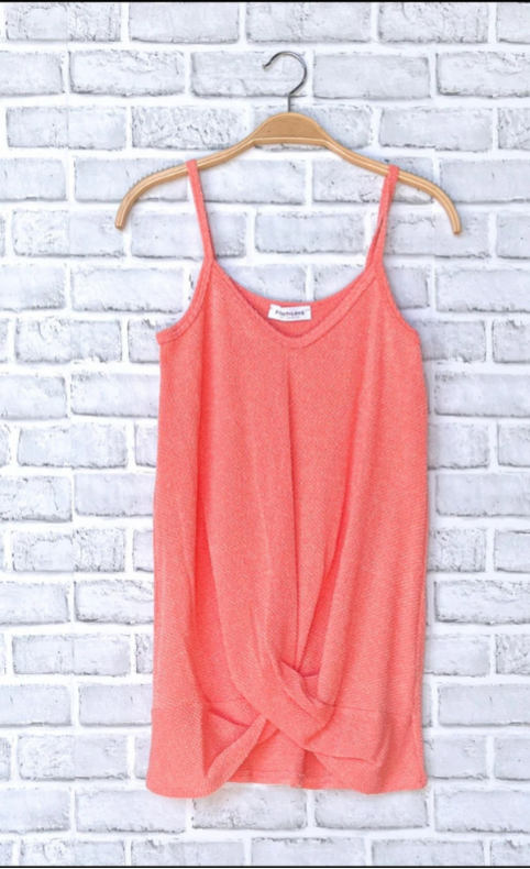 CORAL TWIST HEM TANK