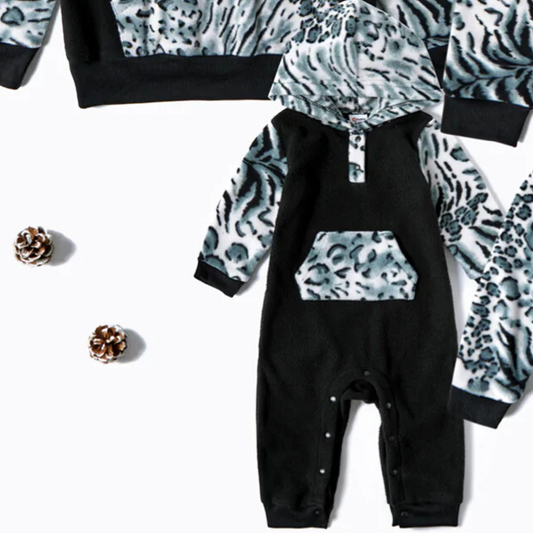 Leopard infant romper — 9-12M