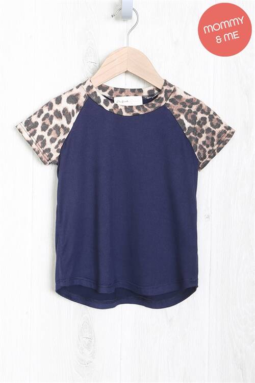 KIDS LEOPARD SHORT SLEEVE TOP