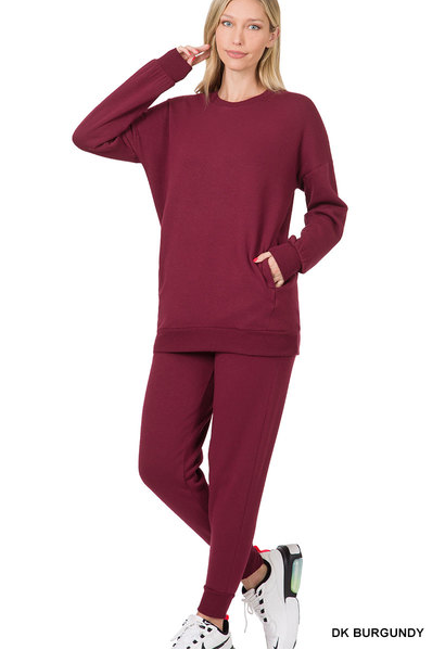 SOFT STRETCH SWEATSHIRT & SWEATPANTS SET