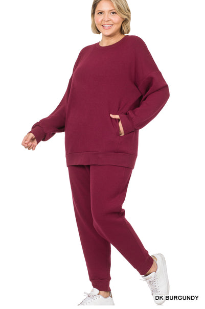 SOFT STRETCH SWEATSHIRT & SWEATPANTS SET