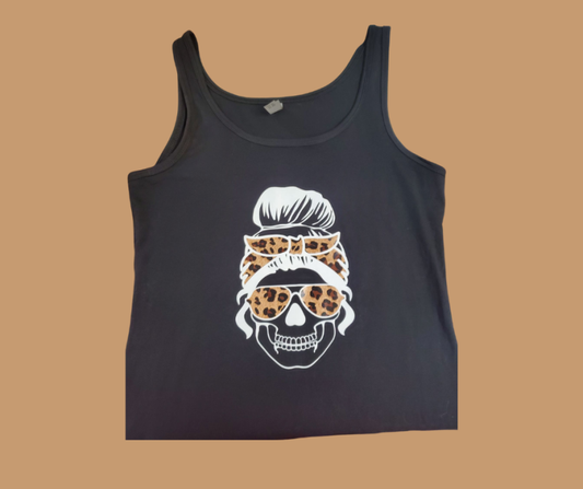 Leopard Skull Head Tank Top